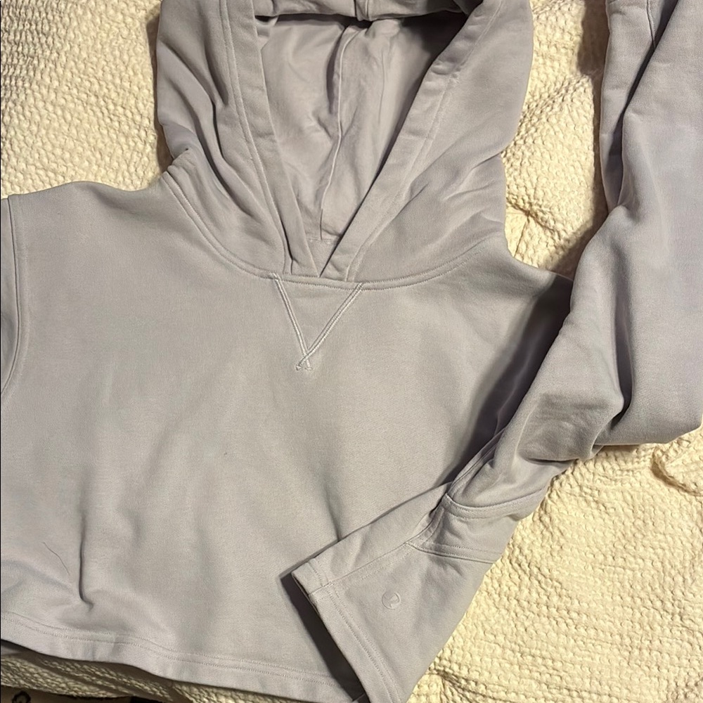 Lululemon Athletica Gray Boxy Crop Hoodie